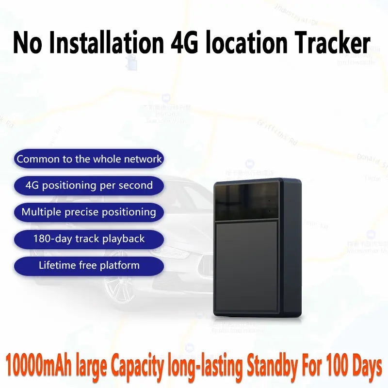 4G GPS Tracker with 10000mAh, Built - in Magnet, Waterproof - Ideal for Vehicle & Asset Tracking