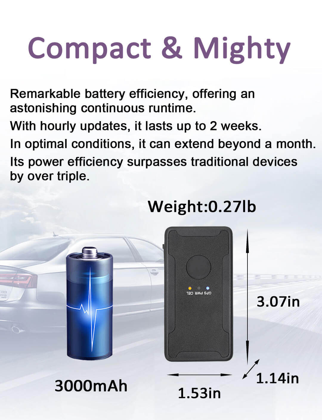 ST909 4G Real Time GPS Asset Tracker Compact, Waterproof, Internal Magnet