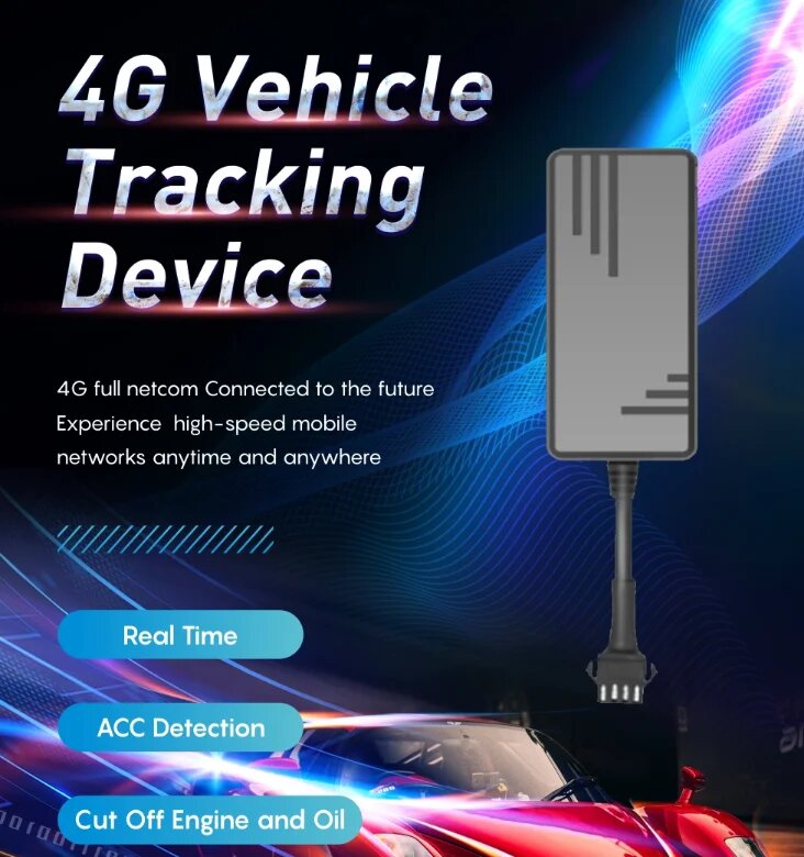 MT22A Dual-Server Data Transmission GPS Tracker for Vehicles 4G LTE Car GPS Tracking Device, Unlimited Distance, Small Real time Mini, No Subscription Needed
