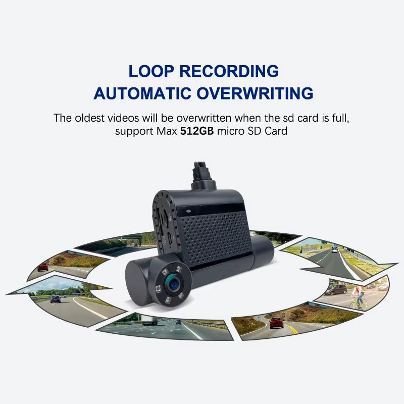 G4T 3-Channel Live Streaming GPS Dash Cam — AI ADAS DMS | Real-Time Tracking & HD Recording