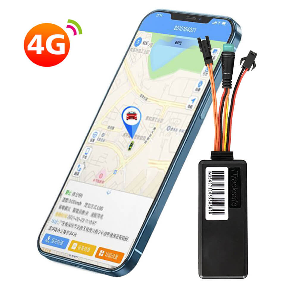 Rastreador GPS para vehículos con cable MT5B 4G con SOS y escucha remota